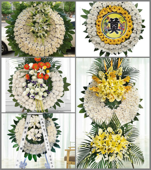 山东济宁鱼台县鱼城镇田集村花圈速递